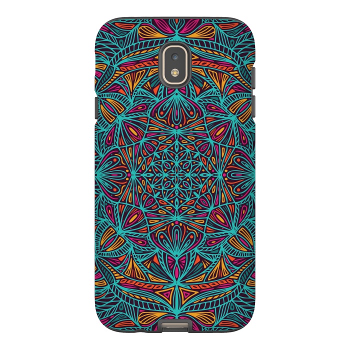 Galaxy J7 StrongFit Colorful Mandala Pattern Design 19 by Jelena Obradovic