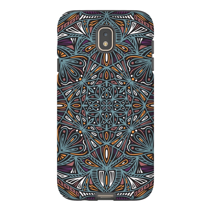 Galaxy J7 StrongFit Colorful Mandala Pattern Design 21 by Jelena Obradovic