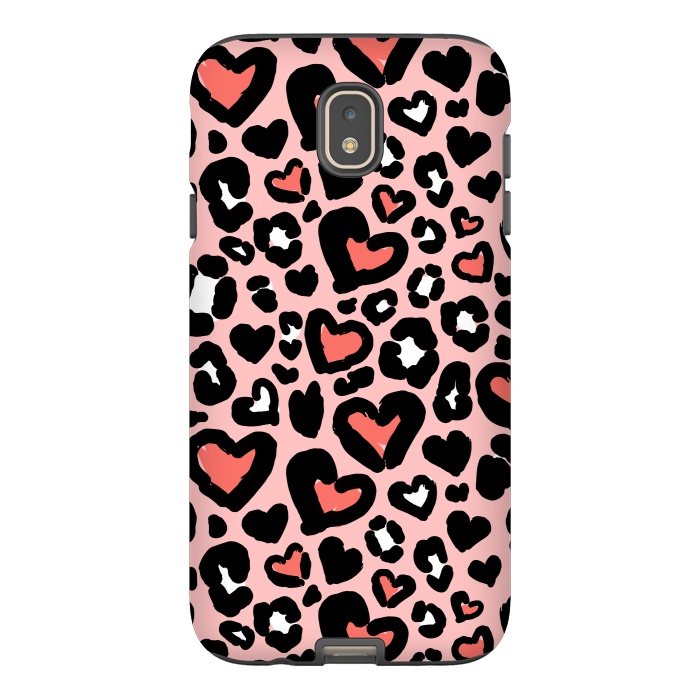 Galaxy J7 StrongFit Love leopard by Laura Grant