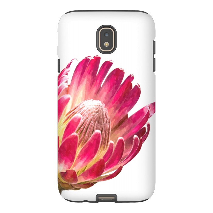 Galaxy J7 StrongFit Pink Protea Minimal Flower by Alemi