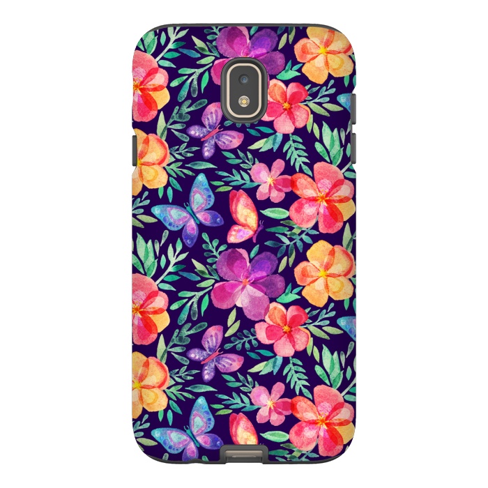 Galaxy J7 StrongFit Summer Blooms & Butterflies by Micklyn Le Feuvre