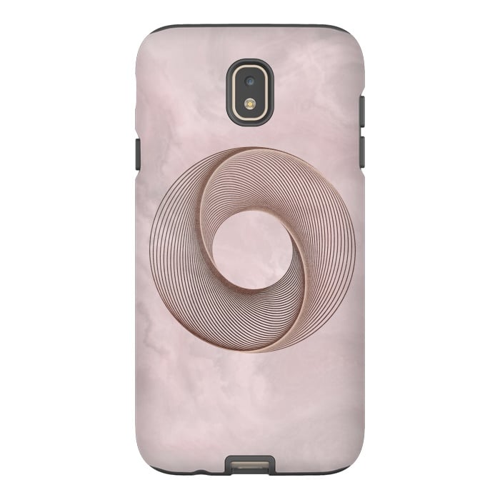 Galaxy J7 StrongFit Rosegold Blush Line Art 2 by Andrea Haase