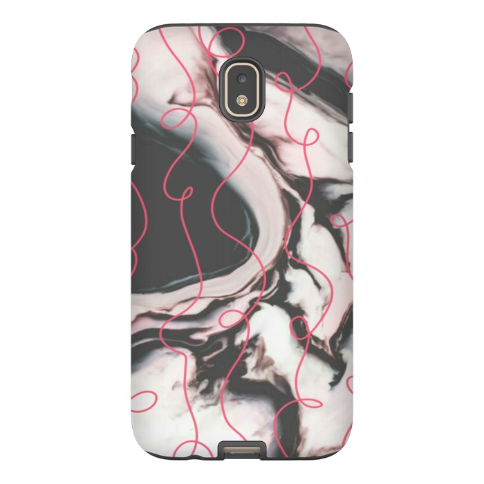 Galaxy J7 StrongFit Marble pink curls by CAS