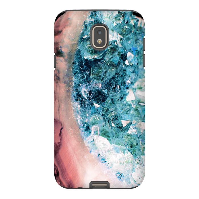 Galaxy J7 StrongFit Pink turquoise gemstones and crystals by Oana 