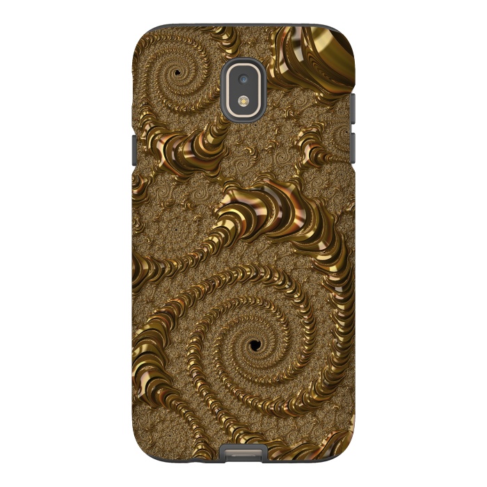 Galaxy J7 StrongFit Golden Fancy Fractals by Andrea Haase