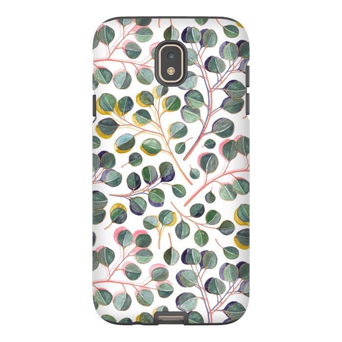 Galaxy J7 StrongFit Simple Silver Dollar Eucalyptus Leaves by Micklyn Le Feuvre