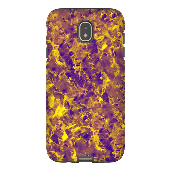 Galaxy J7 StrongFit Purple and Gold Marble by Ashley Camille