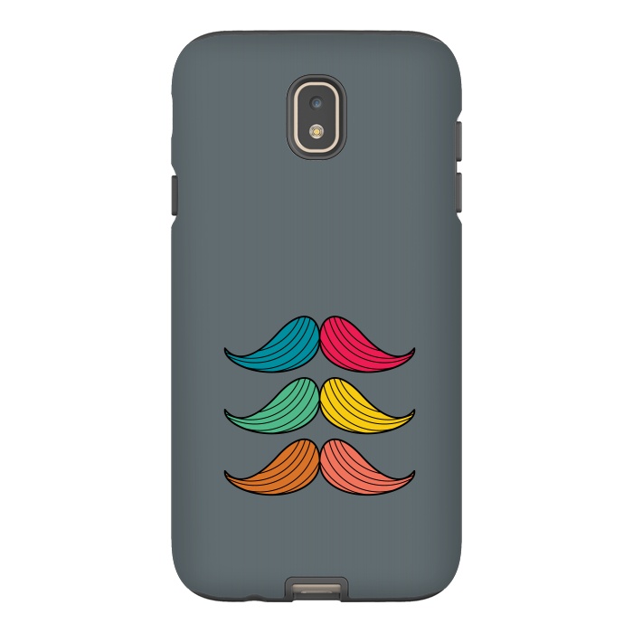 Galaxy J7 StrongFit colorful moustaches by TMSarts