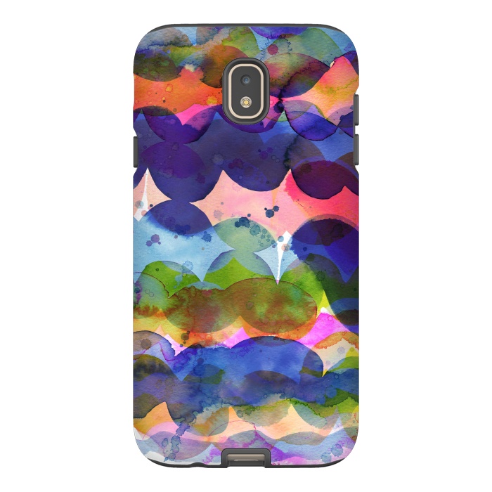 Galaxy J7 StrongFit Abstract Watercolor Waves by Ninola Design