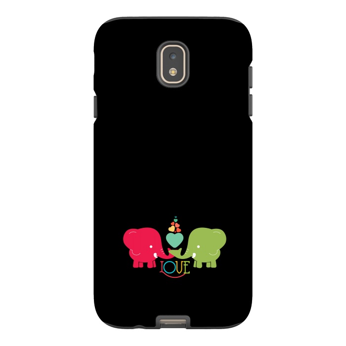 Galaxy J7 StrongFit colorful elephants love by TMSarts