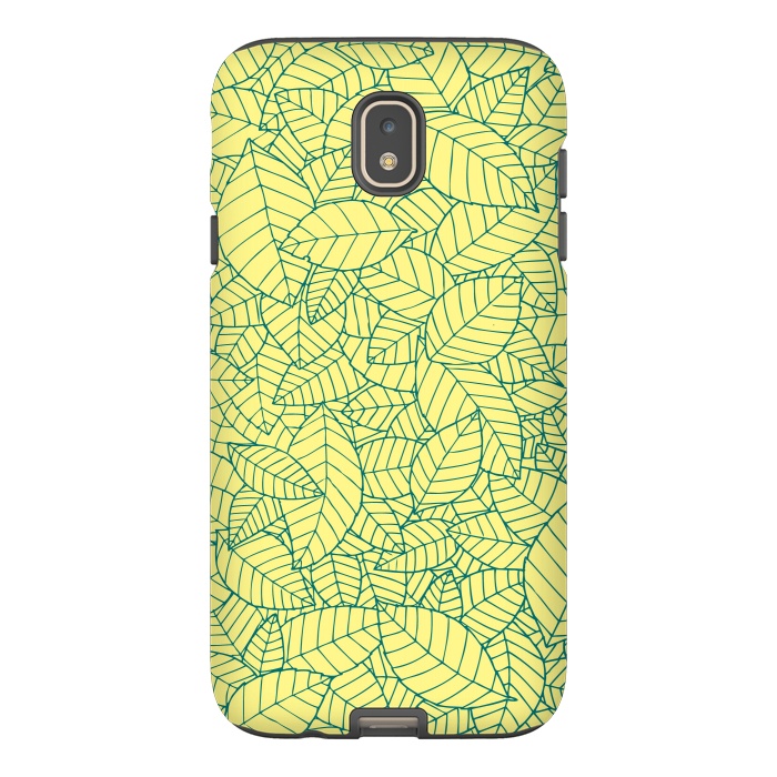 Galaxy J7 StrongFit Blue Leaves Pattern by Mangulica