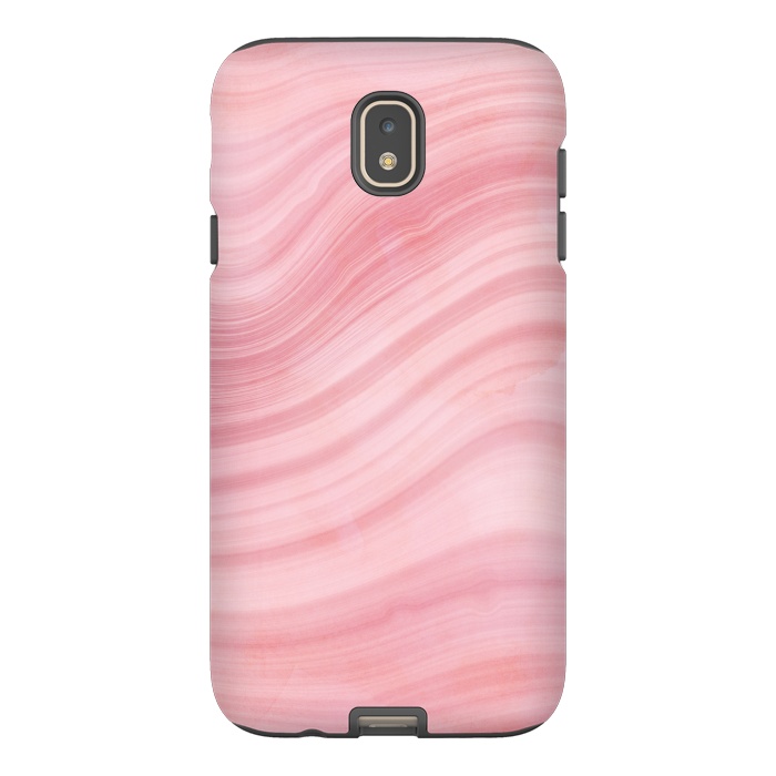 Galaxy J7 StrongFit Light Pink Mermaid Waves Marble by  Utart