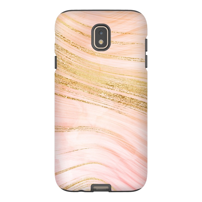 Galaxy J7 StrongFit Pink Mermaid Lush Marble with Faux Gold Veins by  Utart