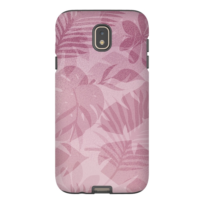 Galaxy J7 StrongFit Blush Tropical Leaves by Andrea Haase