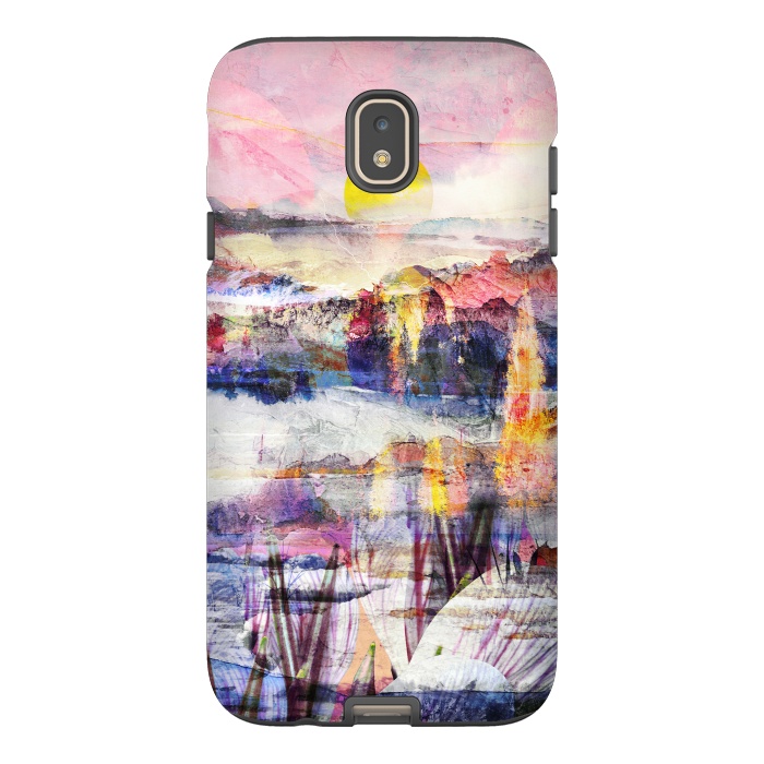 Galaxy J7 StrongFit Colorful painted sunset landscape by Oana 