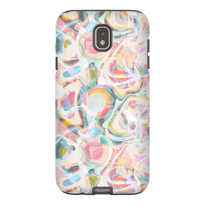 Galaxy J7 StrongFit Pastel abstract marbling painting by Oana 