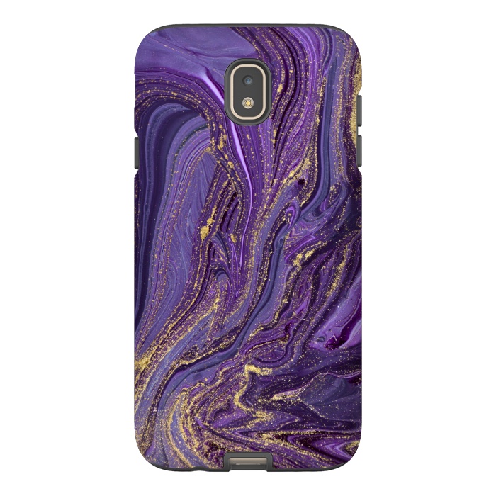 Galaxy J7 StrongFit Purple and Gold Marble by ArtsCase