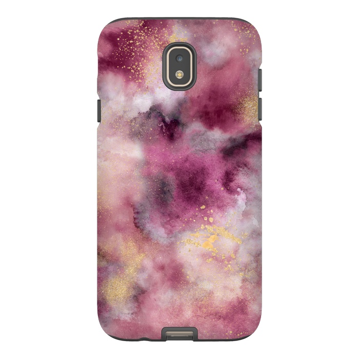 Galaxy J7 StrongFit Smoke Marble Gold Pink by Ninola Design