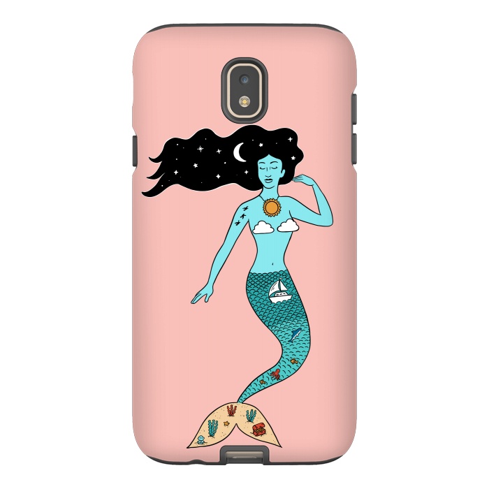 Galaxy J7 StrongFit Mermaid Nature Pink by Coffee Man