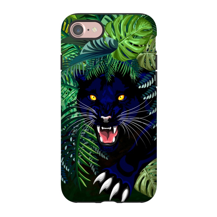 iPhone 7 StrongFit Black Panther Spirit coming out from the Jungle by BluedarkArt