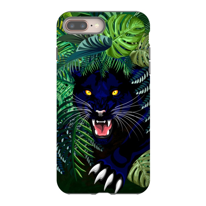 iPhone 7 plus StrongFit Black Panther Spirit coming out from the Jungle by BluedarkArt