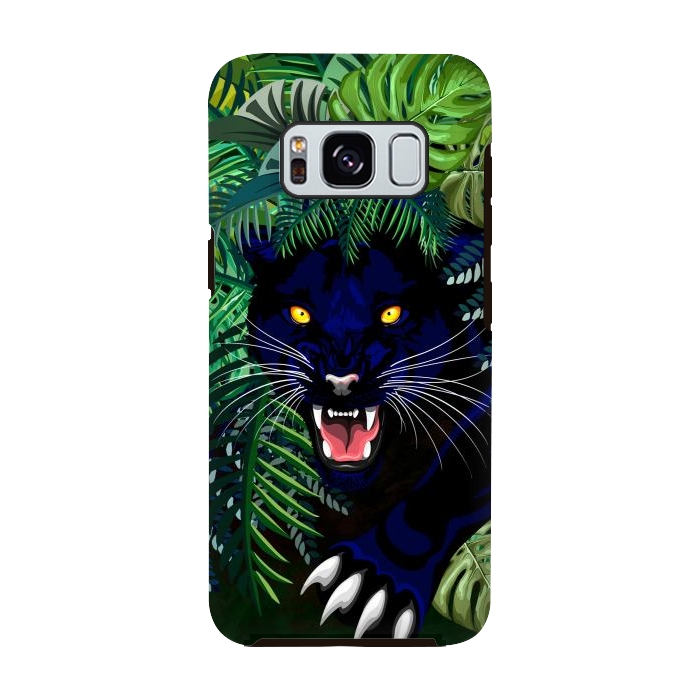 Galaxy S8 StrongFit Black Panther Spirit coming out from the Jungle by BluedarkArt