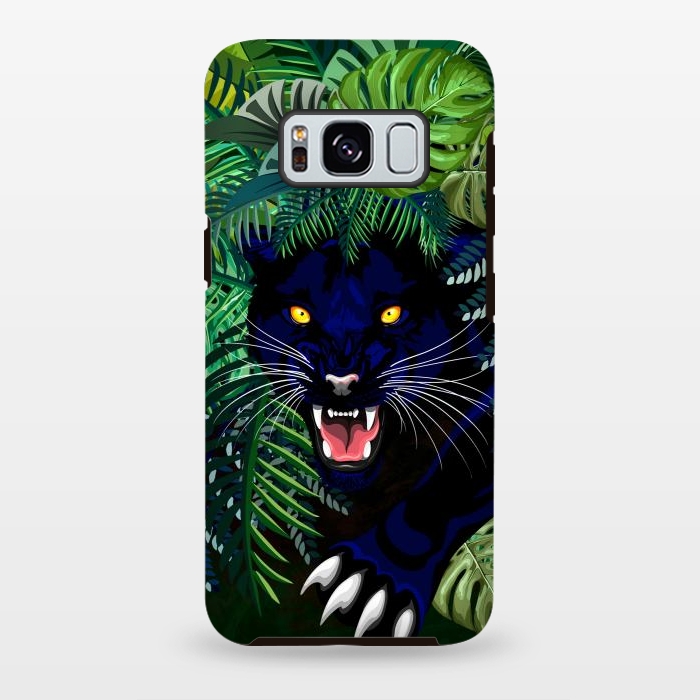 Galaxy S8 plus StrongFit Black Panther Spirit coming out from the Jungle by BluedarkArt