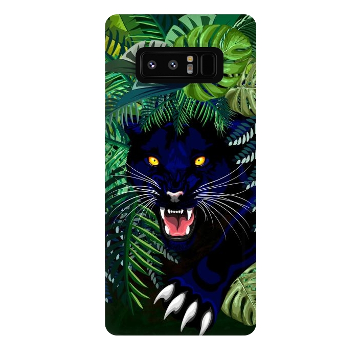 Galaxy Note 8 StrongFit Black Panther Spirit coming out from the Jungle by BluedarkArt