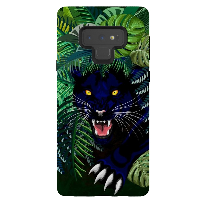 Galaxy Note 9 StrongFit Black Panther Spirit coming out from the Jungle by BluedarkArt