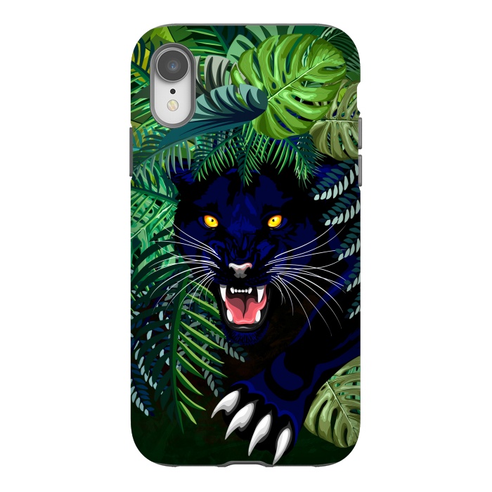 iPhone Xr StrongFit Black Panther Spirit coming out from the Jungle by BluedarkArt