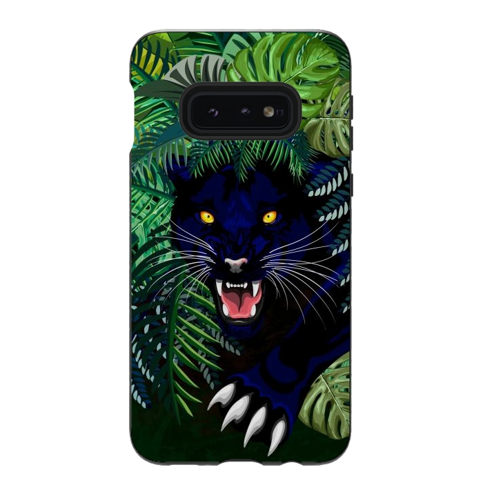 Galaxy S10e StrongFit Black Panther Spirit coming out from the Jungle by BluedarkArt