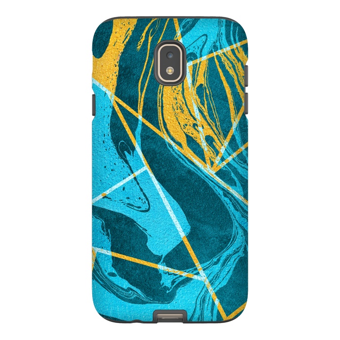 Galaxy J7 StrongFit Geometric Marble Waves by Art Design Works