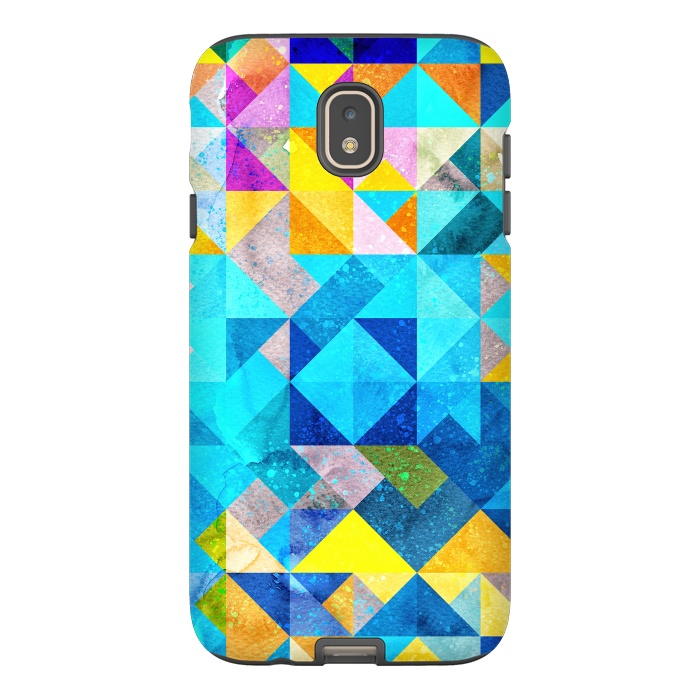 Galaxy J7 StrongFit Colorful Watercolor Geometric by Art Design Works