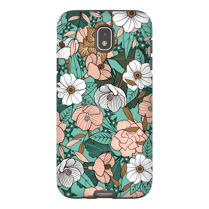 Galaxy J7 StrongFit Rusted Blush Garden by gingerlique