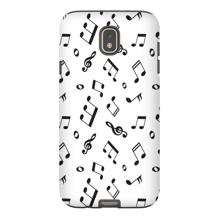 Galaxy J7 StrongFit BLACK AND WHITE MUSICAL PATTERN by MALLIKA