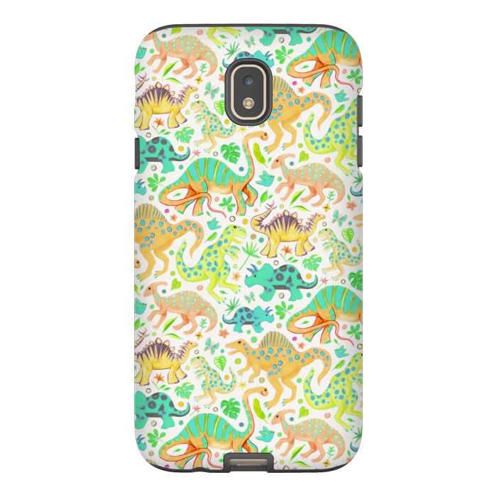 Galaxy J7 StrongFit Happy Dinos in Citrus Colors by Micklyn Le Feuvre