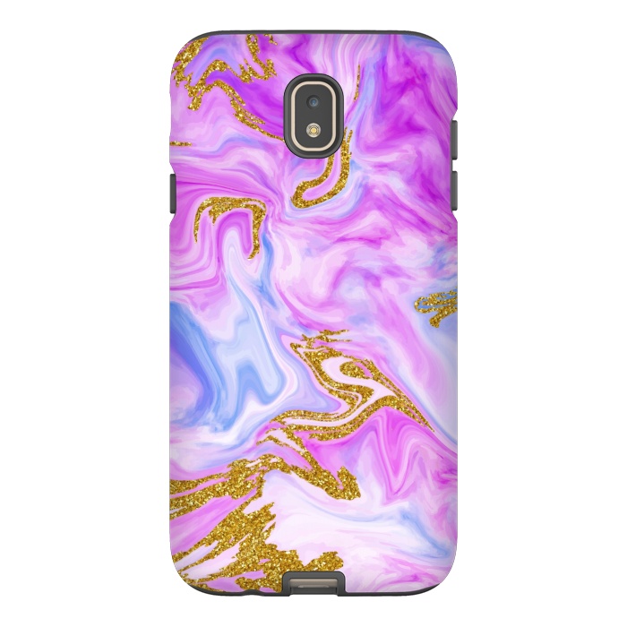 Galaxy J7 StrongFit liquid marble with gold accents by ArtsCase