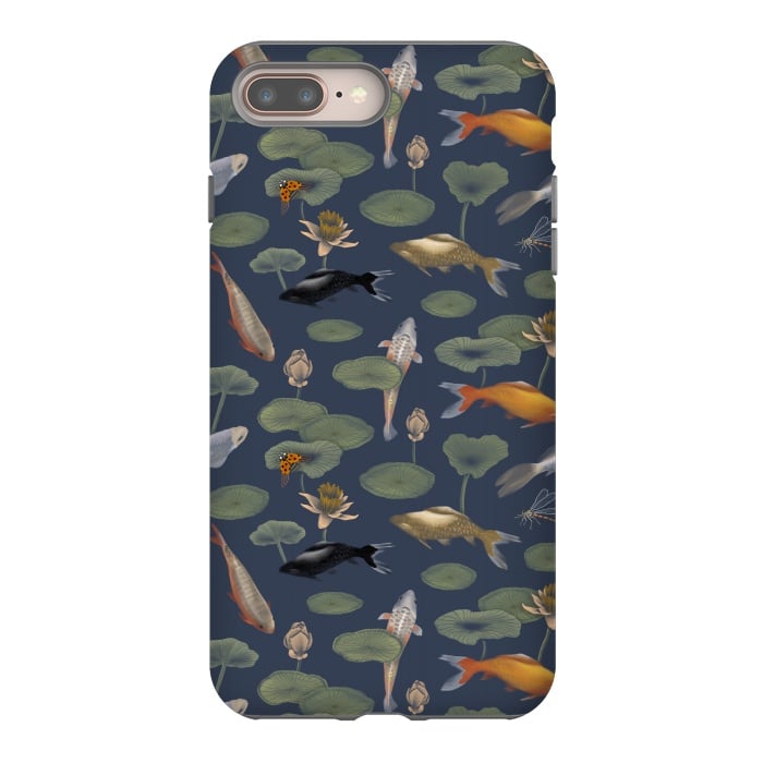 iPhone 7 plus StrongFit Water Lilies & Koi Fish by Tishya Oedit