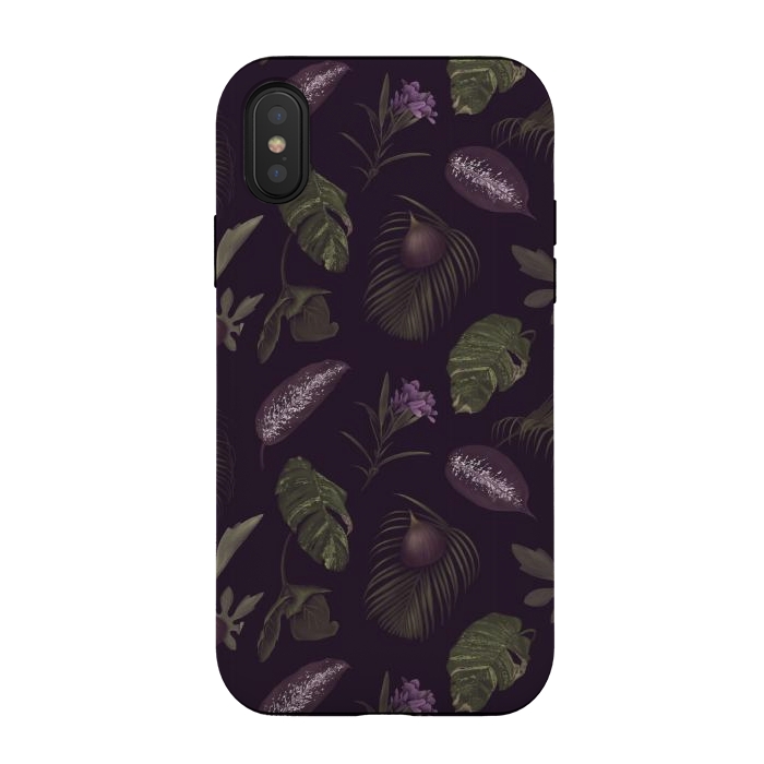 iPhone Xs / X StrongFit Tropical Figs by Tishya Oedit
