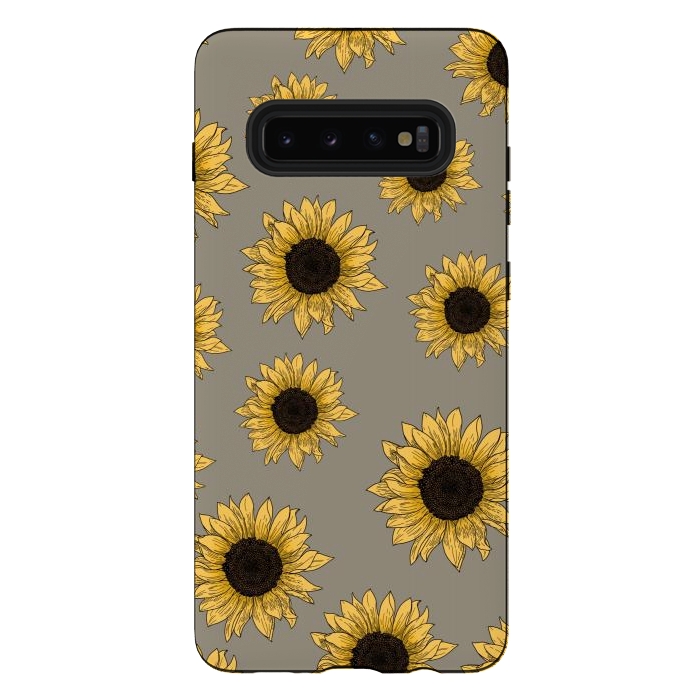 Galaxy S10 plus StrongFit Sunflowers by Jms