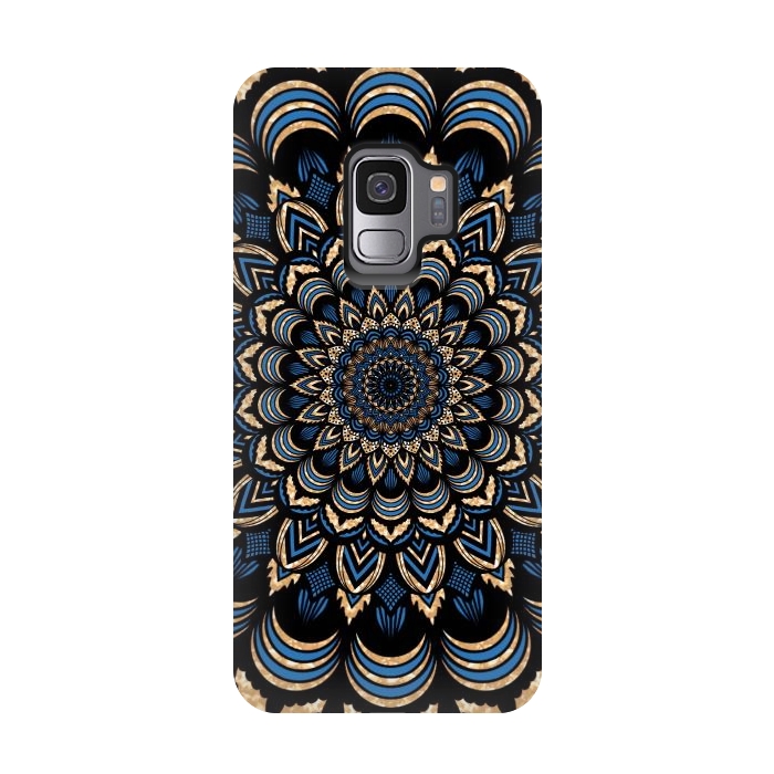Galaxy S9 StrongFit Dark blue mandala by Jms