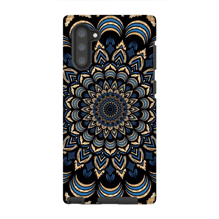 Galaxy Note 10 StrongFit Dark blue mandala by Jms