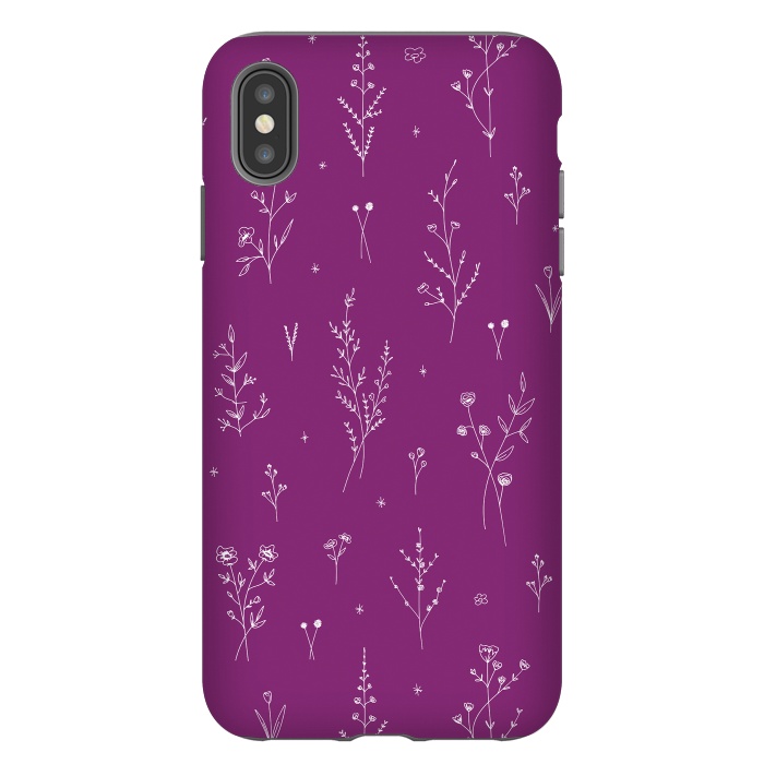 iPhone Xs Max StrongFit Magic Wine Wildflowers by Anis Illustration