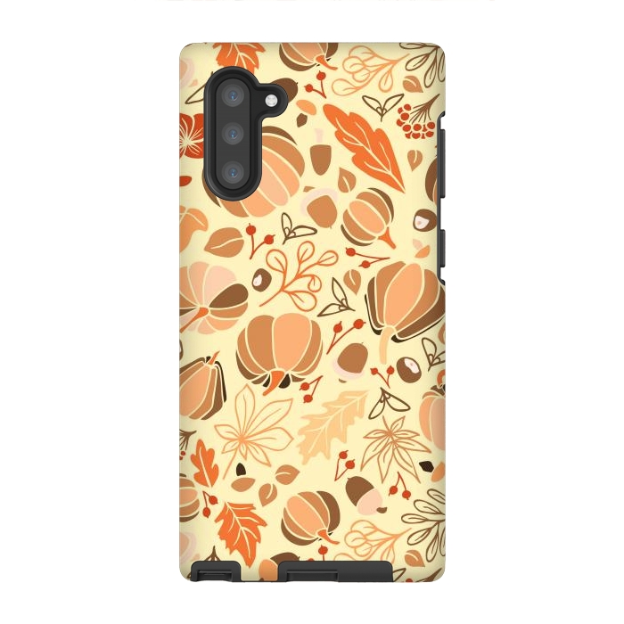 Galaxy Note 10 StrongFit Fall Fruits in Orange and Yellow by Paula Ohreen