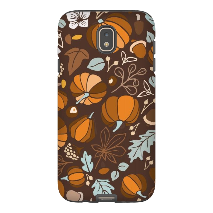 Galaxy J7 StrongFit Fall Fruits in Brown and Mustard by Paula Ohreen