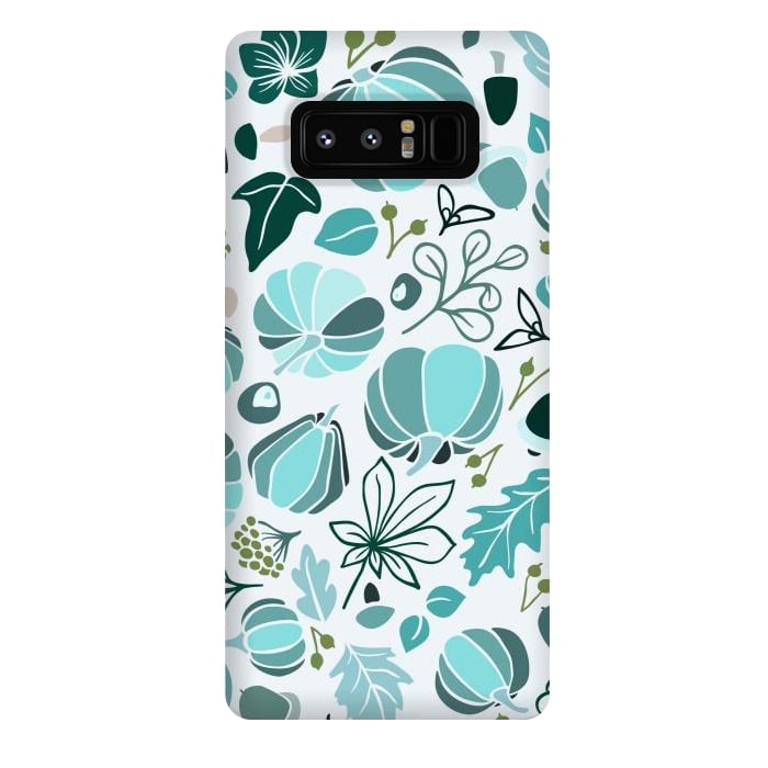 Galaxy Note 8 StrongFit Fall Fruits in Blue and Green by Paula Ohreen