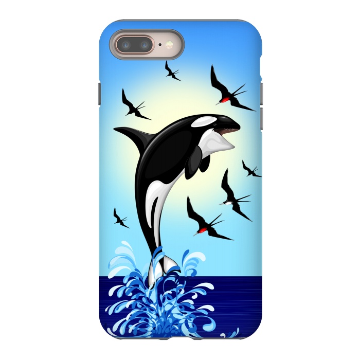 iPhone 7 plus StrongFit Orca Killer Whale jumping out of Ocean by BluedarkArt
