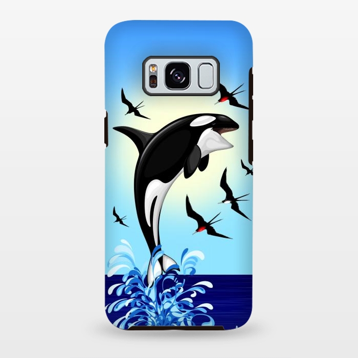 Galaxy S8 plus StrongFit Orca Killer Whale jumping out of Ocean by BluedarkArt