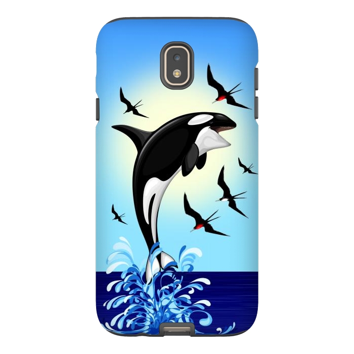 Galaxy J7 StrongFit Orca Killer Whale jumping out of Ocean by BluedarkArt