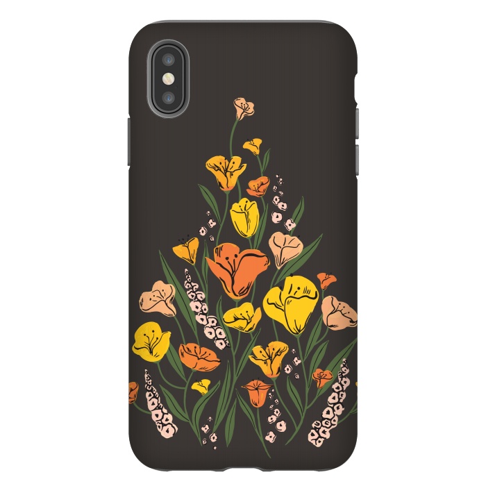 iPhone Xs Max StrongFit Wild Poppies by Melissa Lee
